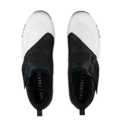Fizik R4 Transiro Triathlon Shoes - Black/White -CycloPro Shop transiro r4 powerstrap black white top 1 22
